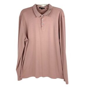 Robert Barakett Long Sleeve Polo Shirt Mens XXL Pima Cotton Extra Thick Smooth
